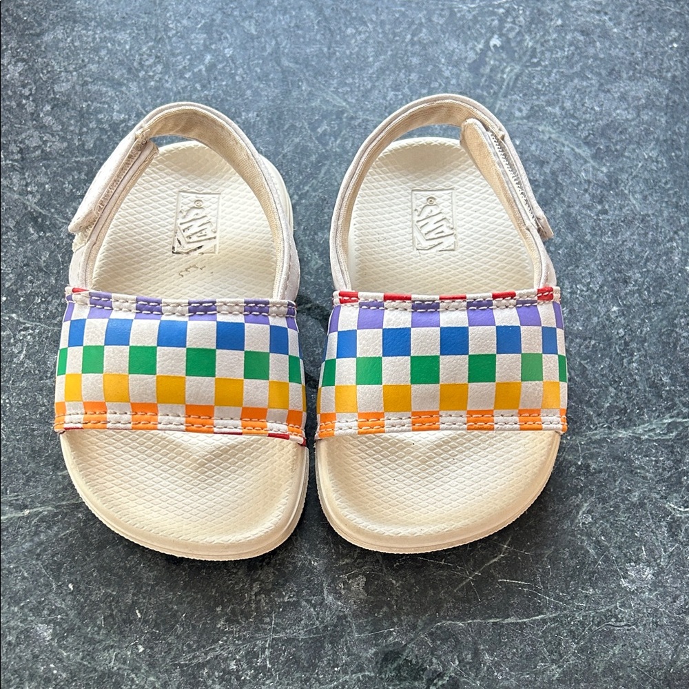 Vans Kids Multicolor Checkered Sandals